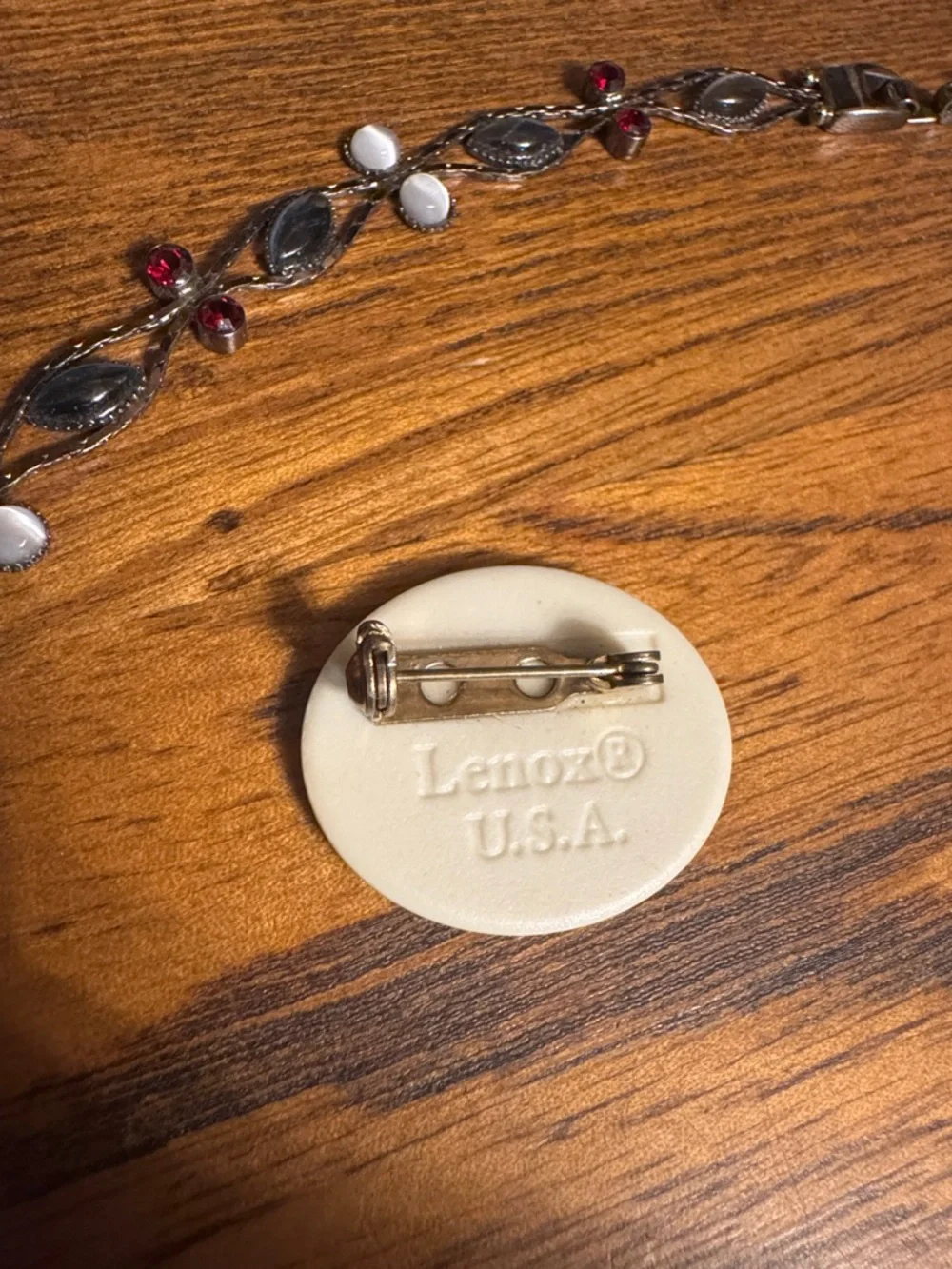 Patriotic Lenox Flag Pin & JcPenney Bracelet with Red, White & Blue Accents - Picture 3 of 5